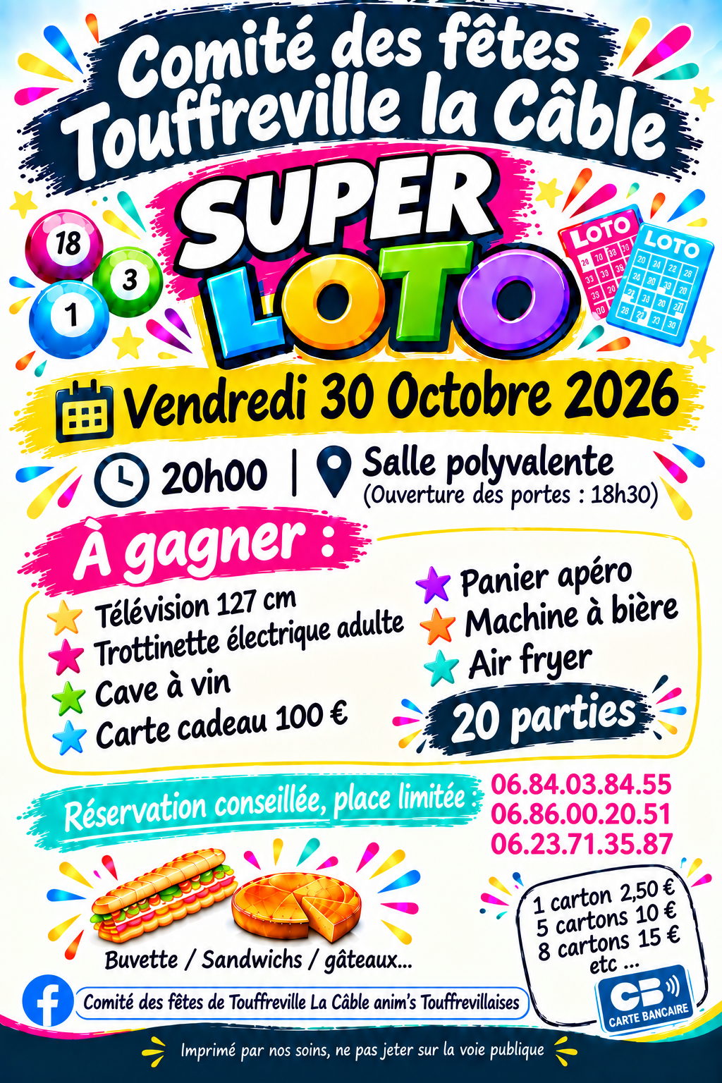 30/10 • Super loto à Touffreville-la-Câble